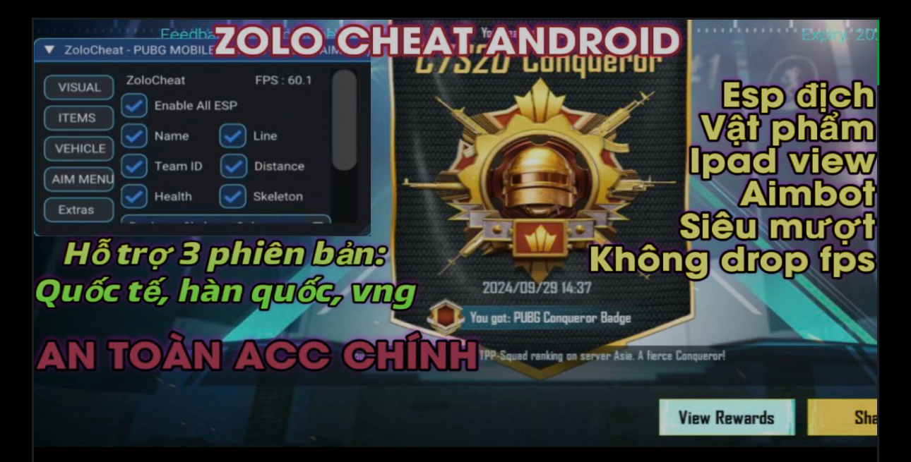ZOLO CHEAT AIMBOT KHÔNG CẦN ROOT 